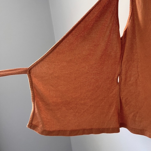 GAP Knit Wrap Tank Top - Light Camel/Beige - Picture 5 of 9